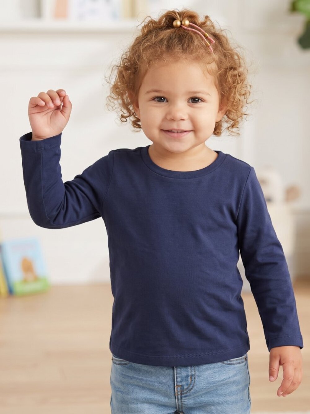 NWT | The Children’s Place Basic Navy Blue Long Sleeve Crew Neck Tee | 18-24M